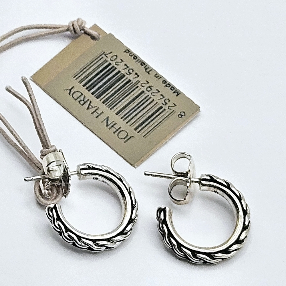 John Hardy Silver Hoop Earrings